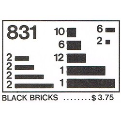Parts Pack, Black Bricks