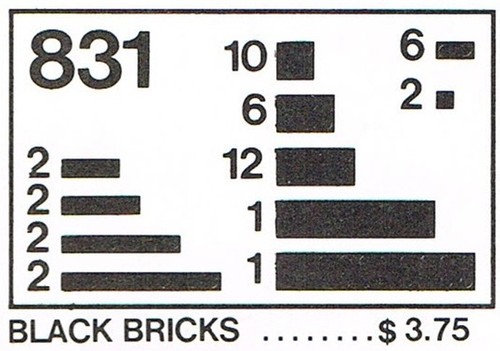 Parts Pack, Black Bricks