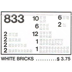Parts Pack, White Bricks (set 833-1)