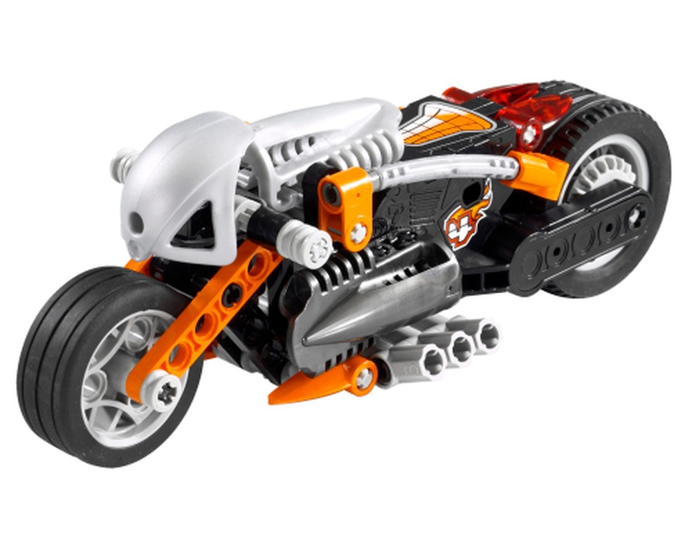 赤、黒、オレンジへり、黒芯白5 LEGO Set 8355-1 H.O.T. Blaster Bike (2003 Racers) | Rebrickable