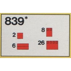 Red Roof Bricks Parts Pack, 33 Degree (set 839-1)
