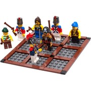 LEGO Set fig-007435 Pirate Captain, Black Jacket, Pearl Gold Hook, Bicorne  Hat