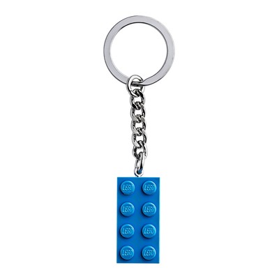 Bright Light Blue Brick Key Chain