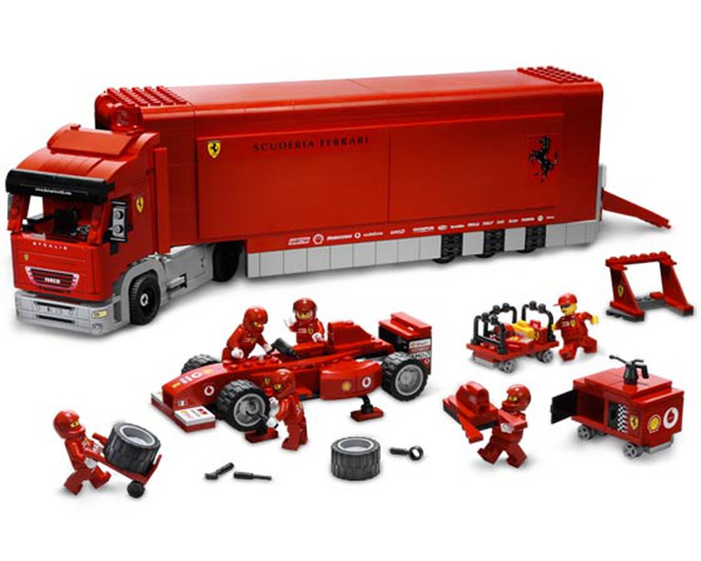 LEGO Set 8654-1 Scuderia Ferrari Truck Racers > Ferrari) | Rebrickable Build