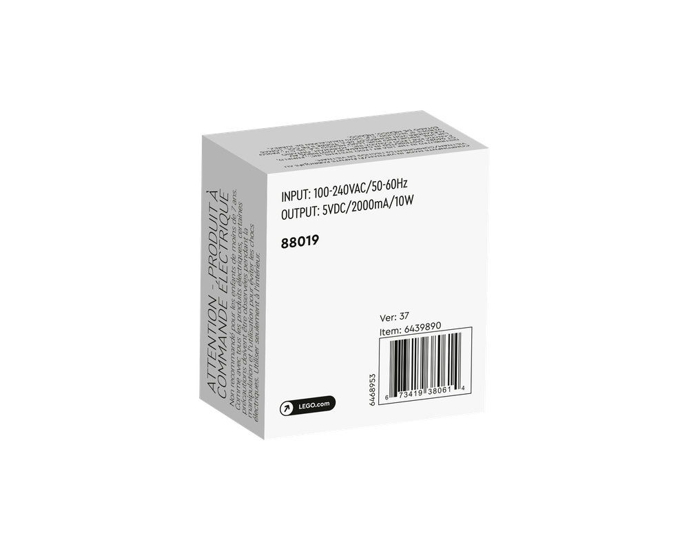 LEGO Set 880193 USB Power Adapter Type A (With Holes) (2023 Power