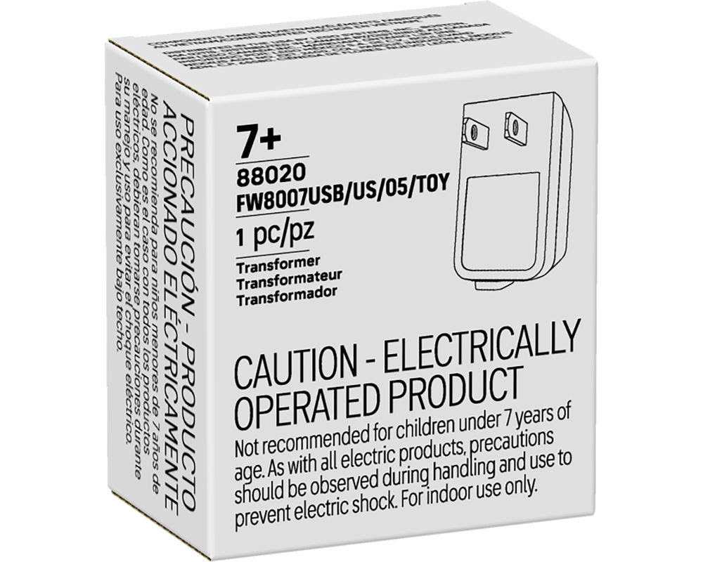 LEGO Set 88020-3 USB Power Adapter Type A (With Holes) (Black) (2026 ...