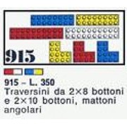 6 bricks with 16 and 20 studs and 3 Angle Bricks White/Red