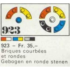 50 bricks, curved and round (set 923-1)