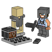 Smith with Smithing Table, Netherite Armor and Armor Stand