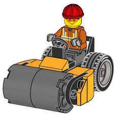 Construction Worker with Roller (set 951340-1)