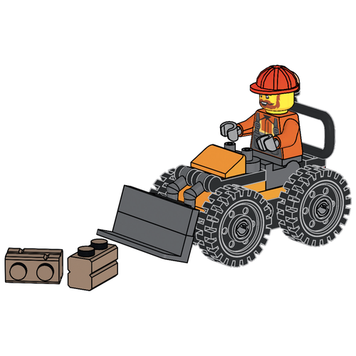 Construction Worker with Wheel Loader