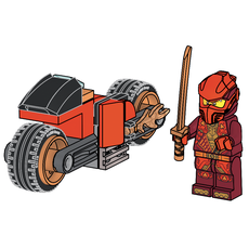 Kai with Motorcycle (set 951466-1)