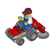 Gardener with Lawn Mower