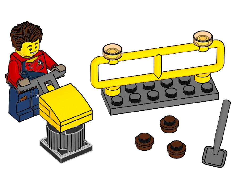LEGO Set 952018-1 Harl Hubbs with Tamping Rammer (2020 City