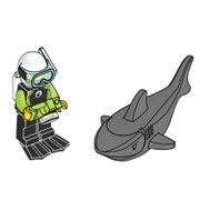 Scuba Diver and Shark
