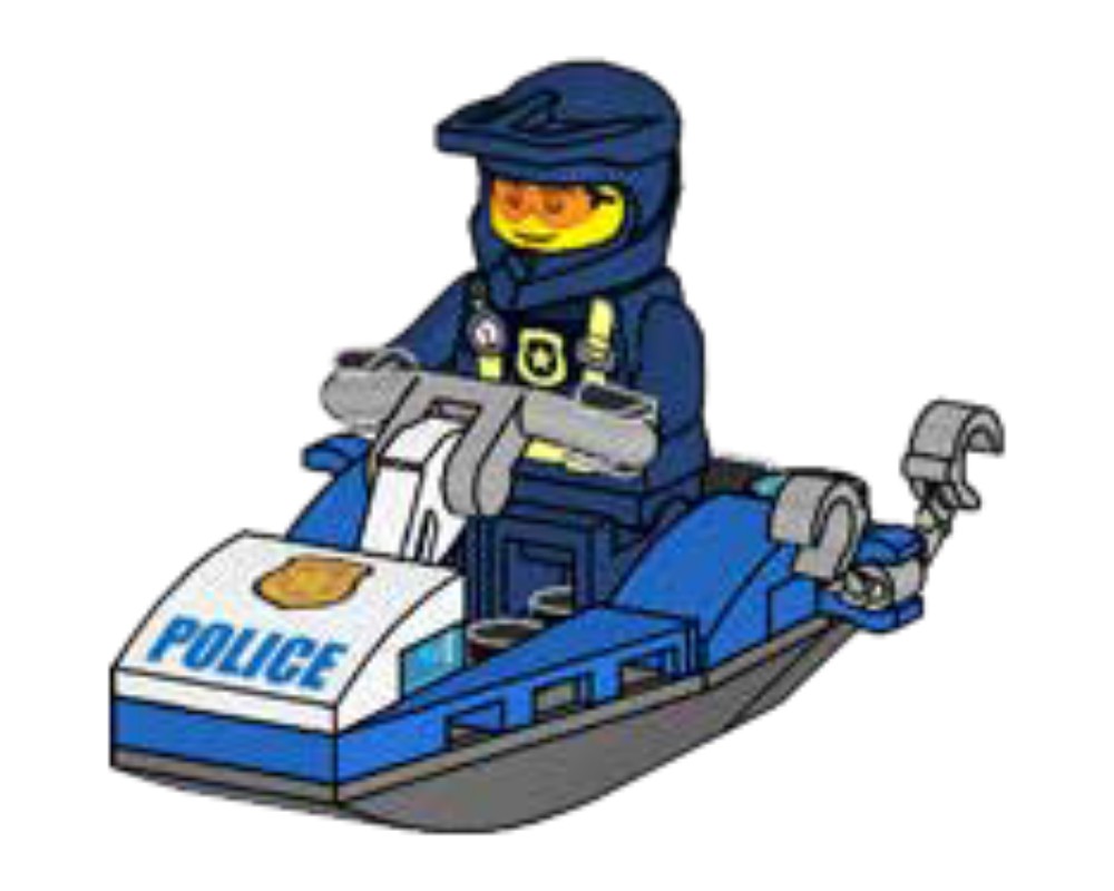 Lego city discount police water scooter