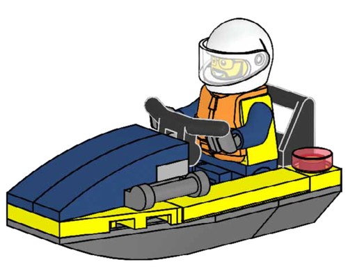 Policeman with Jetboat