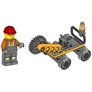 Construction Worker with Rotary Cutter