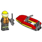 Firefighter with Water Scooter