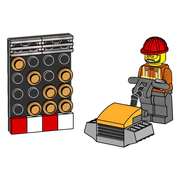 Construction Worker with Vibratory Plate