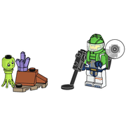 Astronaut with Alien and Crystal