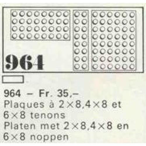 10 building plates 2 x 8, 4 x 8, 6 x 8