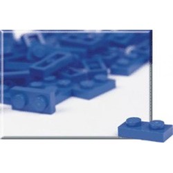 1 x 2 Blue Plates (Pack of 100)