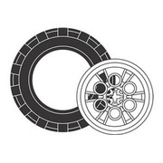 Red Rover Tires and Hubs (4 tires 4 hubs)
