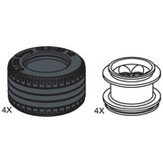 Large Lawn Tire & Hub (4 tires 4 hubs)