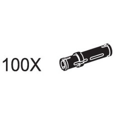 Long Black Connector Pegs (Pack of 100) (set 970605-1)