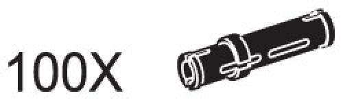 Long Black Connector Pegs (Pack of 100)