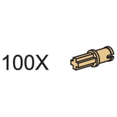 Connector Pegs with Axles (Pack of 100) (set 970606-1)