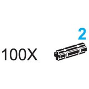 2-Stud Axles with Grooves (Pack of 100)