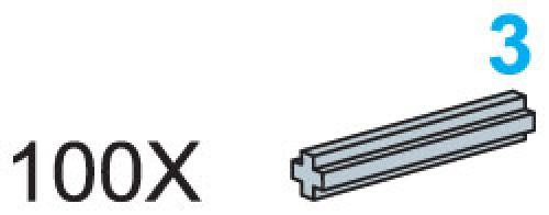 3-Stud Axles (Pack of 100)