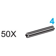 4-Stud Axles (Pack of 50) (set 970612-1)