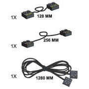 9-Volt Connecting Leads (One each of 128mm 256 mm 1280 mm)