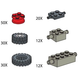 Wheels (Tires hubs axle plates and bricks)