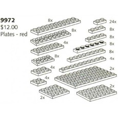 Plates (Red) (set 9972-1)