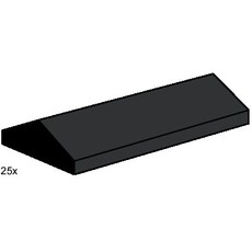 2 x 4 Ridge Roof Tile Low Sloped Black (set B004-1)