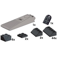 Gray Brick Separator with Black Frame Pieces (set BAG6-1)