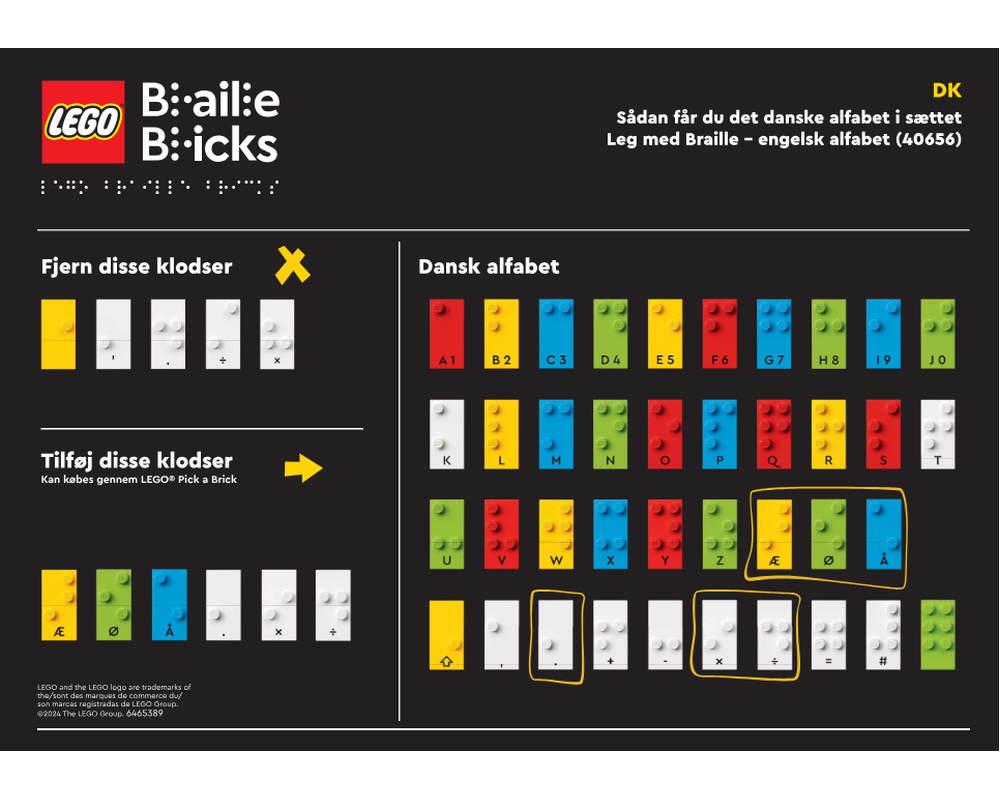 LEGO Set EG00135-1 Braille - Danish Alphabet (2024 Other) | Rebrickable ...