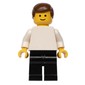 Man, White Torso, Black Legs, Brown Hair