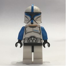 Clone Trooper Lieutenant, Dark Azure Markings, Plain Legs (fig-000056)