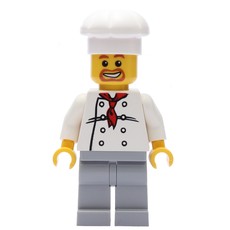 Chef, Red Neckerchief, Light Bluish Gray Legs, Goatee Beard (fig-000073)