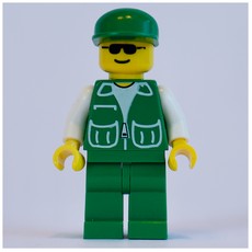 Man, Green Jacket, Green Legs, Green Cap, Sunglasses (fig-000074)