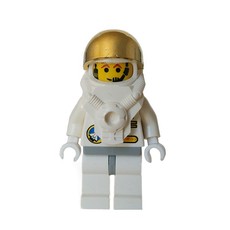 Astronaut, White, Light Gray Hips, Helmet with Breastplate and Large Chrome Gold Visor, Headset (fig-000099)