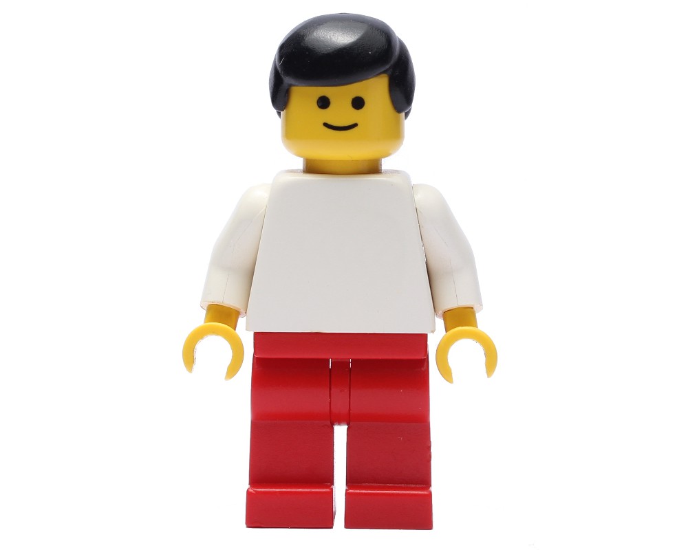 LEGO Set fig-000121 White Torso, Red Legs, Black Hair | Rebrickable ...