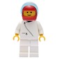 Racer, White Jacket with Zipper, Red Helmet with Visor (3626a Head)