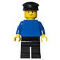 Man with Blue Torso and Black Pants