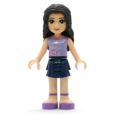 Emma - Lavender Top, Dark Blue Skirt (fig-000219)